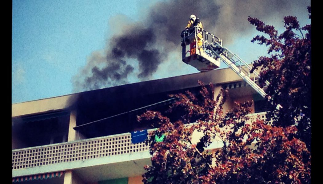 Un appartement dévasté par les flammes à Champel