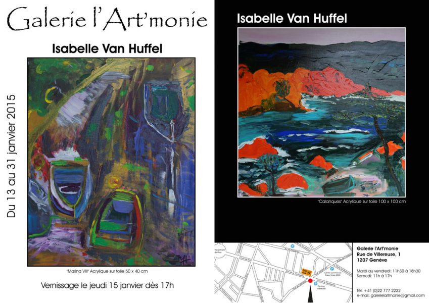 L’artiste Isabelle Van Huffel à la Galerie l’Art’monie