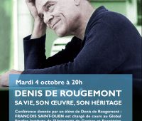 Denis de Rougemont : conférence donnée par M. François Saint-Ouen