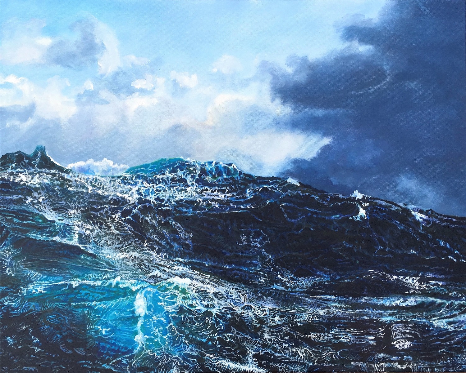 La vague II Huile sur toile 60 x 76 cm Gisèle Bryers