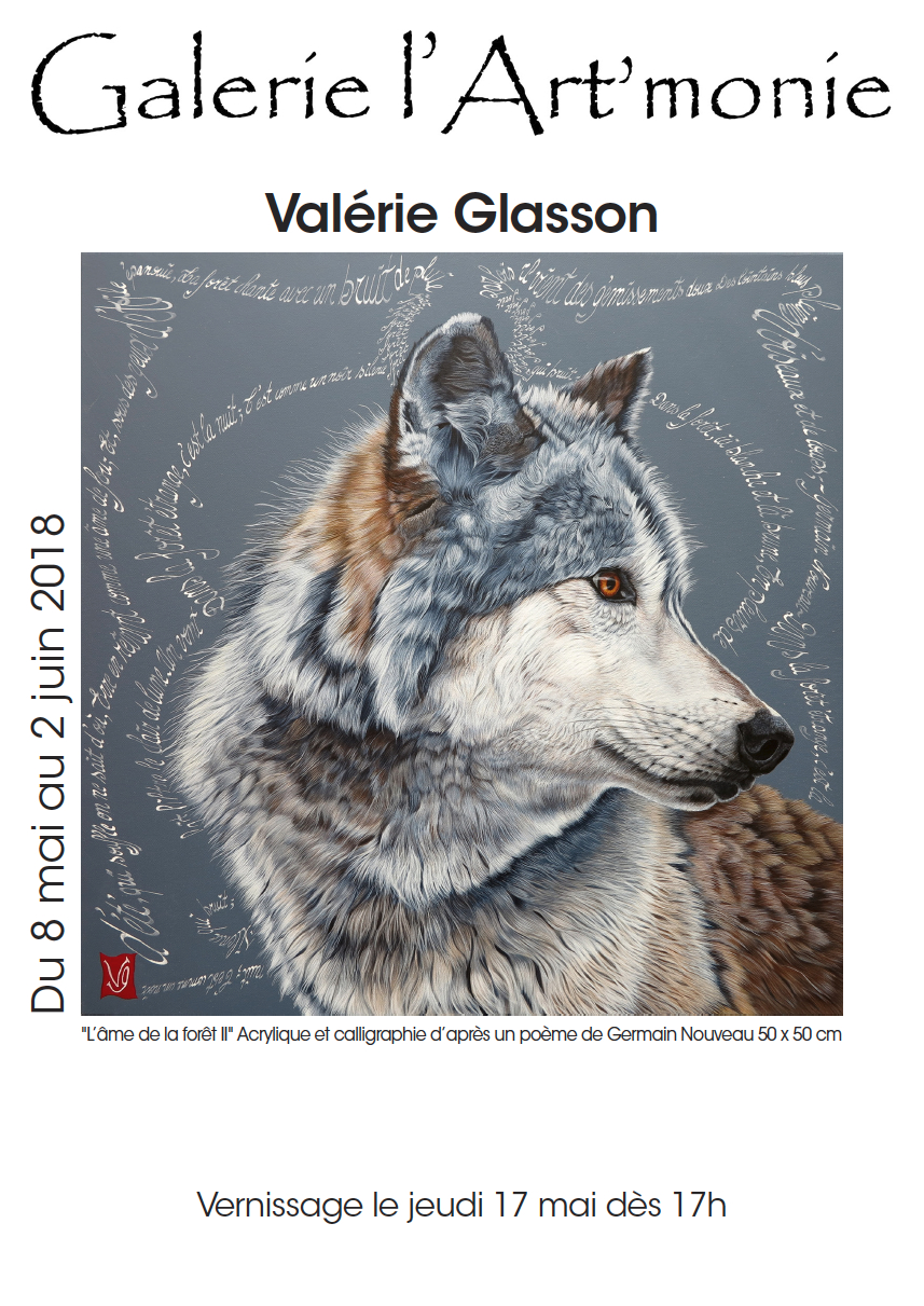Invitation à l'exposition de l'artiste Valérie Glasson à la Galerie l'Art'monie Genève