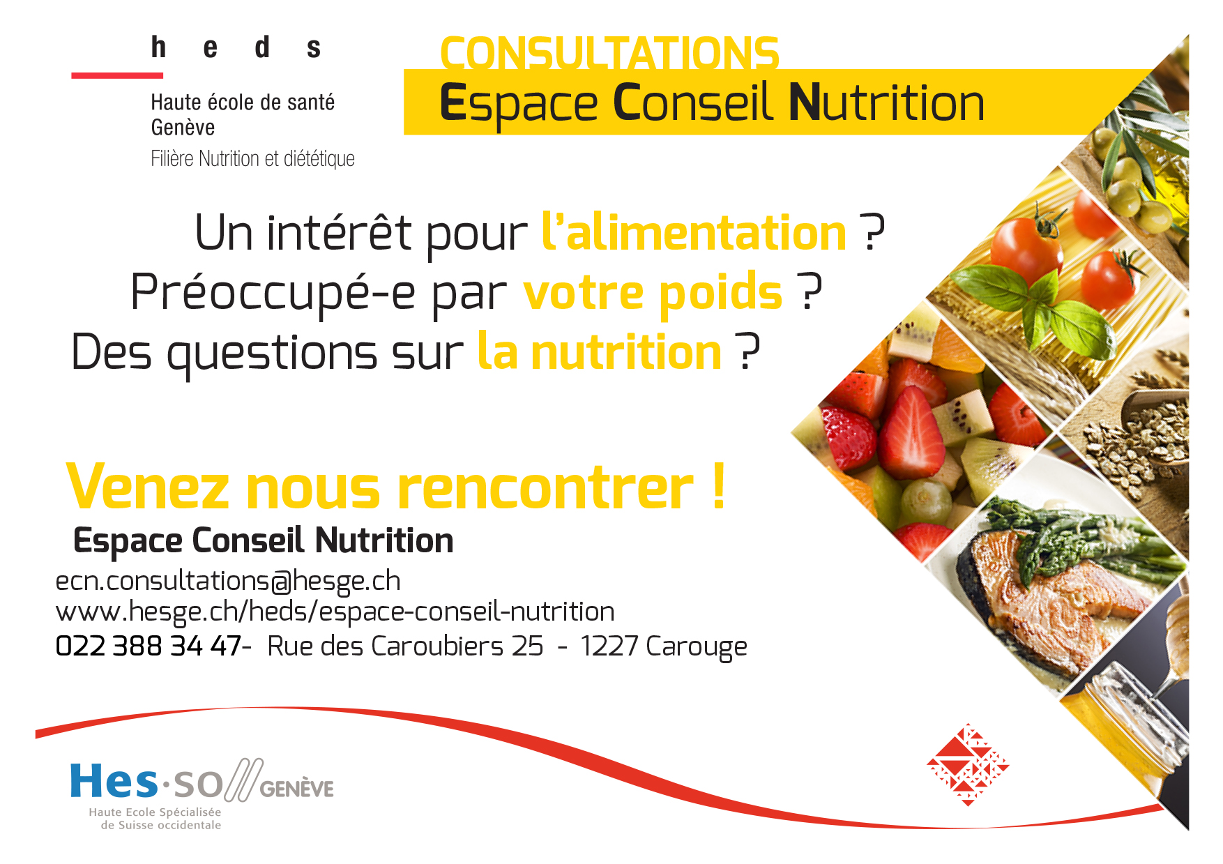 Espace Conseil Nutrition de la Haute école de santé de Genève