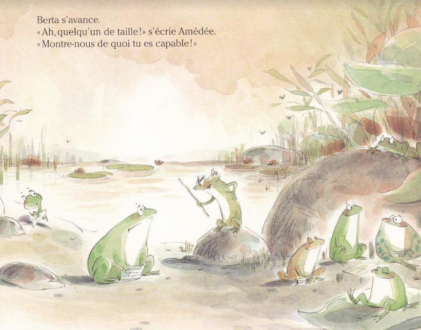 "Choeur de grenouilles", Luc Foccroulle et illustrations c. 2009 Annick Masson Textes c.2009 Editions Mijade